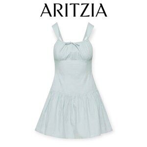 Aritzia Blue Dropwaist Cotton Poplin Dress – Size L – Sunday Best